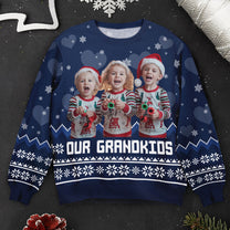 Our Grandkids - Personalized Photo Ugly Sweater