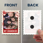 Our Grandkids Postage Stamp Memories Photo - Personalized Magnet