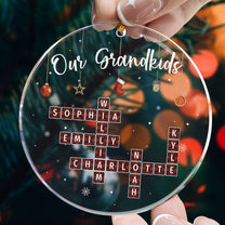 Our Grandkids Scrabble Custom Name - Personalized Acrylic Ornament