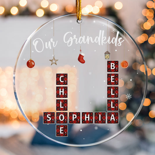 Our Grandkids Scrabble Custom Name - Personalized Acrylic Ornament