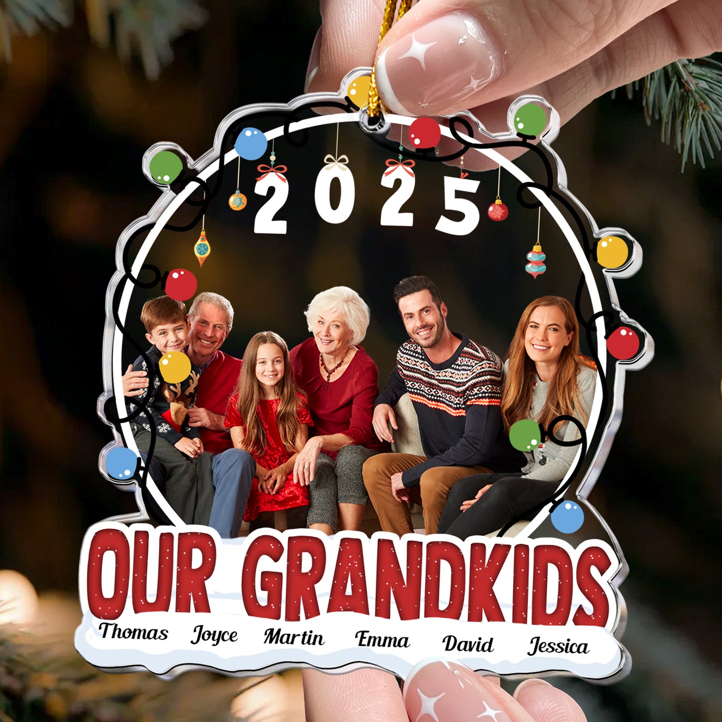 Our Grandkids - Personalized Acrylic Photo Ornament
