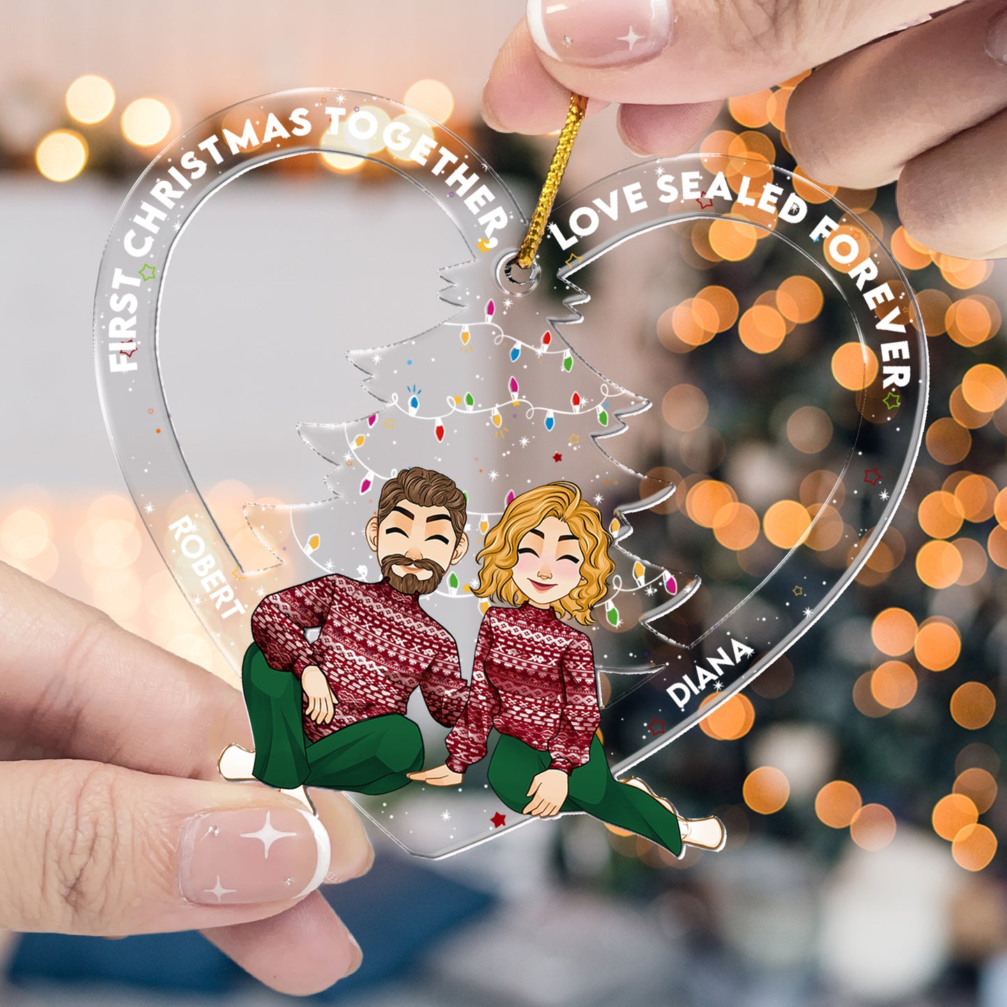 Our Hearts Become One - Personalized Acrylic Ornament