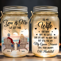 Our Home Ain't No Castle - Personalized Mason Jar Light