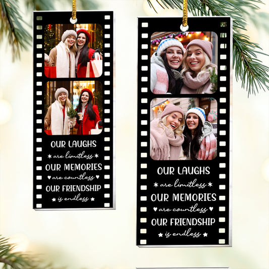 Our Laughs Are Limitless Bestie - Personalized Acrylic Photo Ornament
