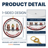 Our Laughs Are Limitless Friendship Christmas Gift - Personalized Ceramic Ornament