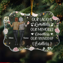 Our Laughs Are Limitless Our Friendship Is Endless - Personalized Acrylic Ornament