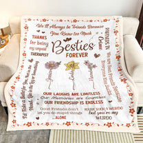 Our Laughs Are Limitless Our Memories Are Countless - Custom Birth Flower - Personalized Blanket