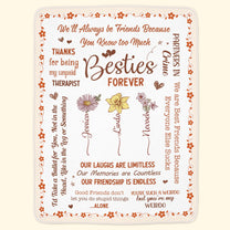 Our Laughs Are Limitless Our Memories Are Countless - Custom Birth Flower - Personalized Blanket