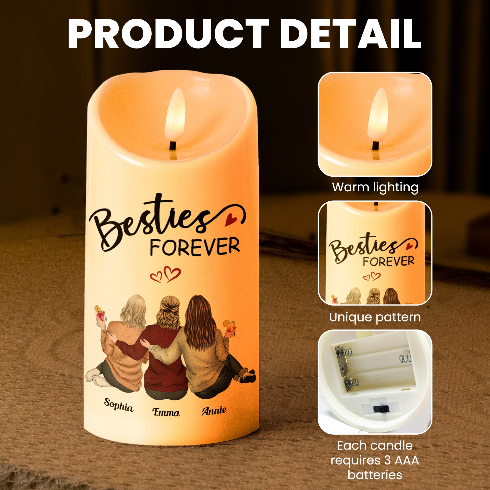 Our Laughs Are Limitless Our Memories Are Countless - Personalized LED Candle