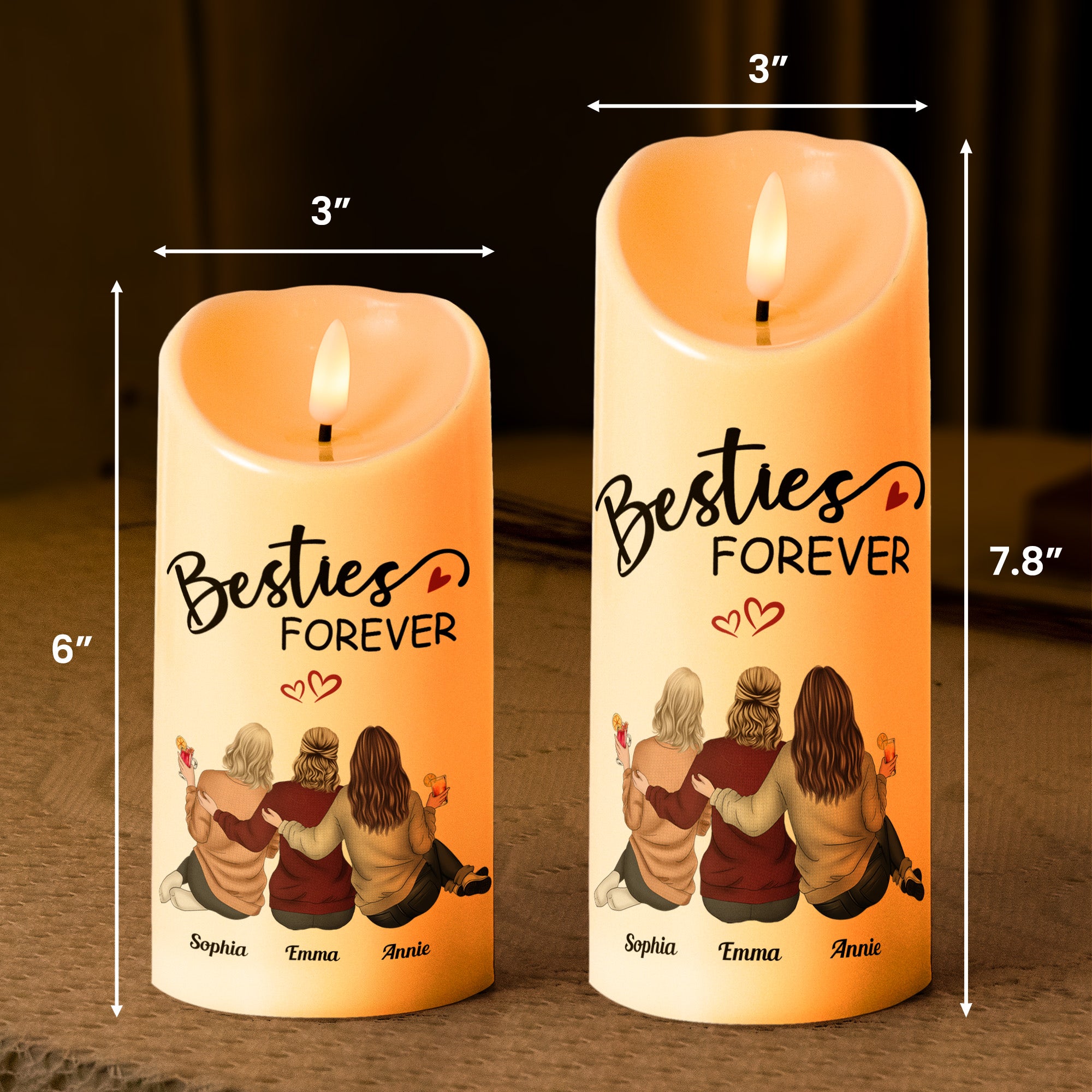 Our Laughs Are Limitless Our Memories Are Countless - Personalized LED Candle