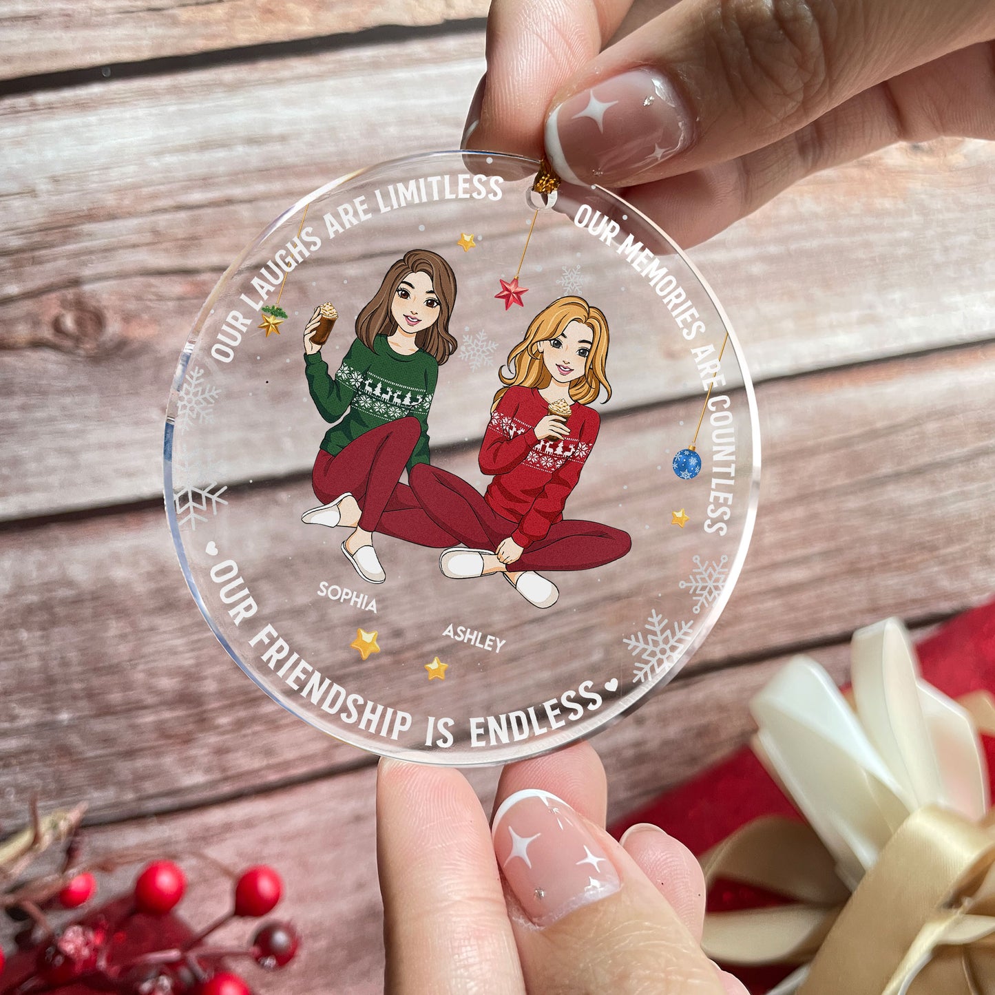 Our Laughs Are Limitless - Personalized Acrylic Ornament