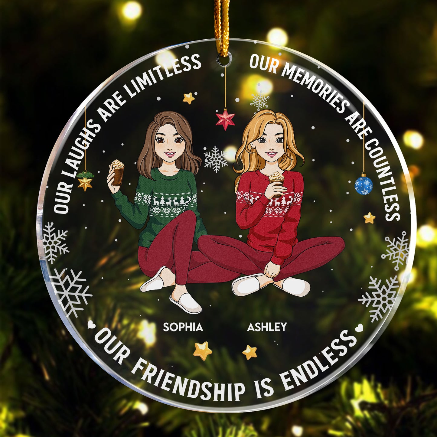 Our Laughs Are Limitless - Personalized Acrylic Ornament