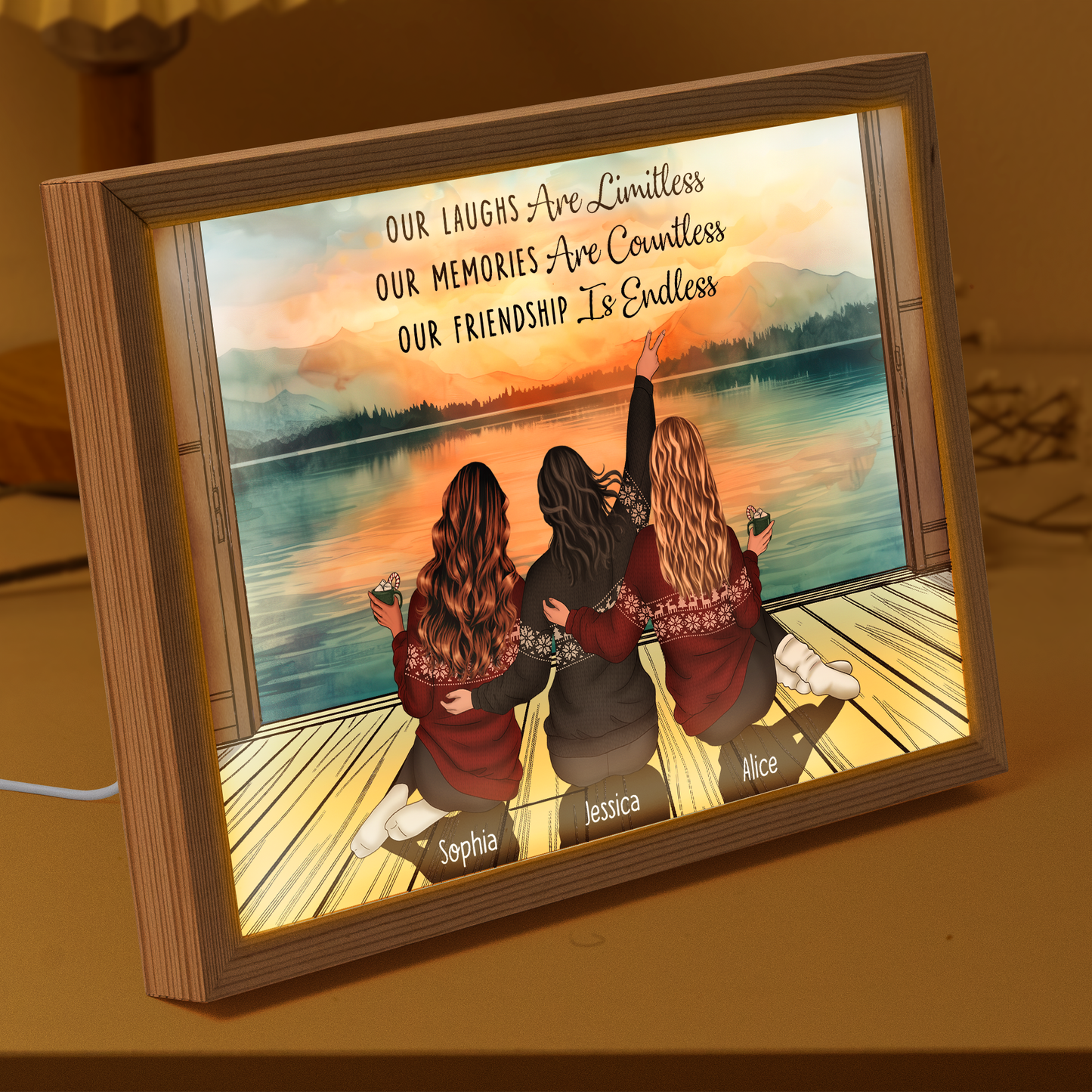 Our Laughs Are Limitless - Personalized Light Up Picture Frame