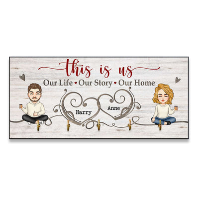 Our Life Our Story Our Home - Personalized Key Hanger