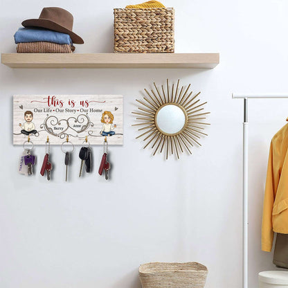 Our Life Our Story Our Home - Personalized Key Hanger