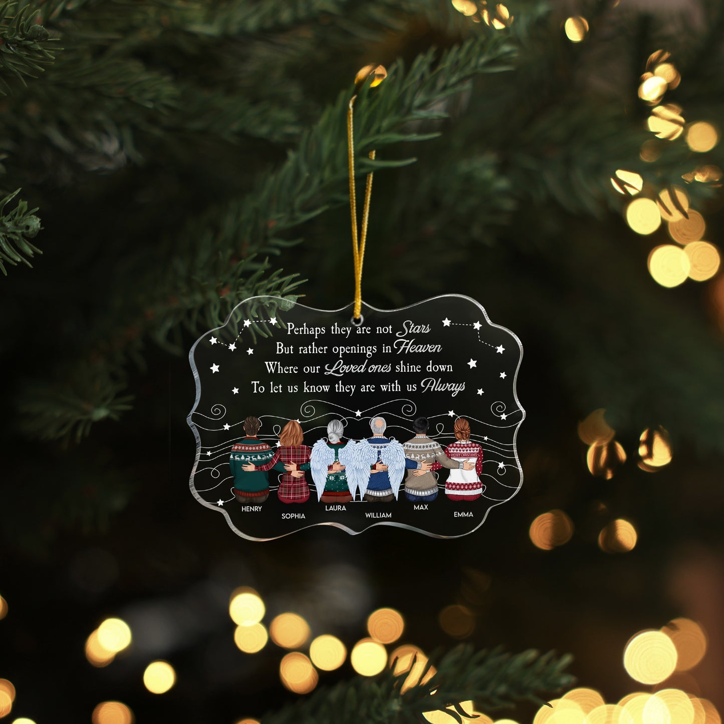 Our Loved Ones Shine Down To Let Us Know They Are With Us Always - Personalized Acrylic Ornament