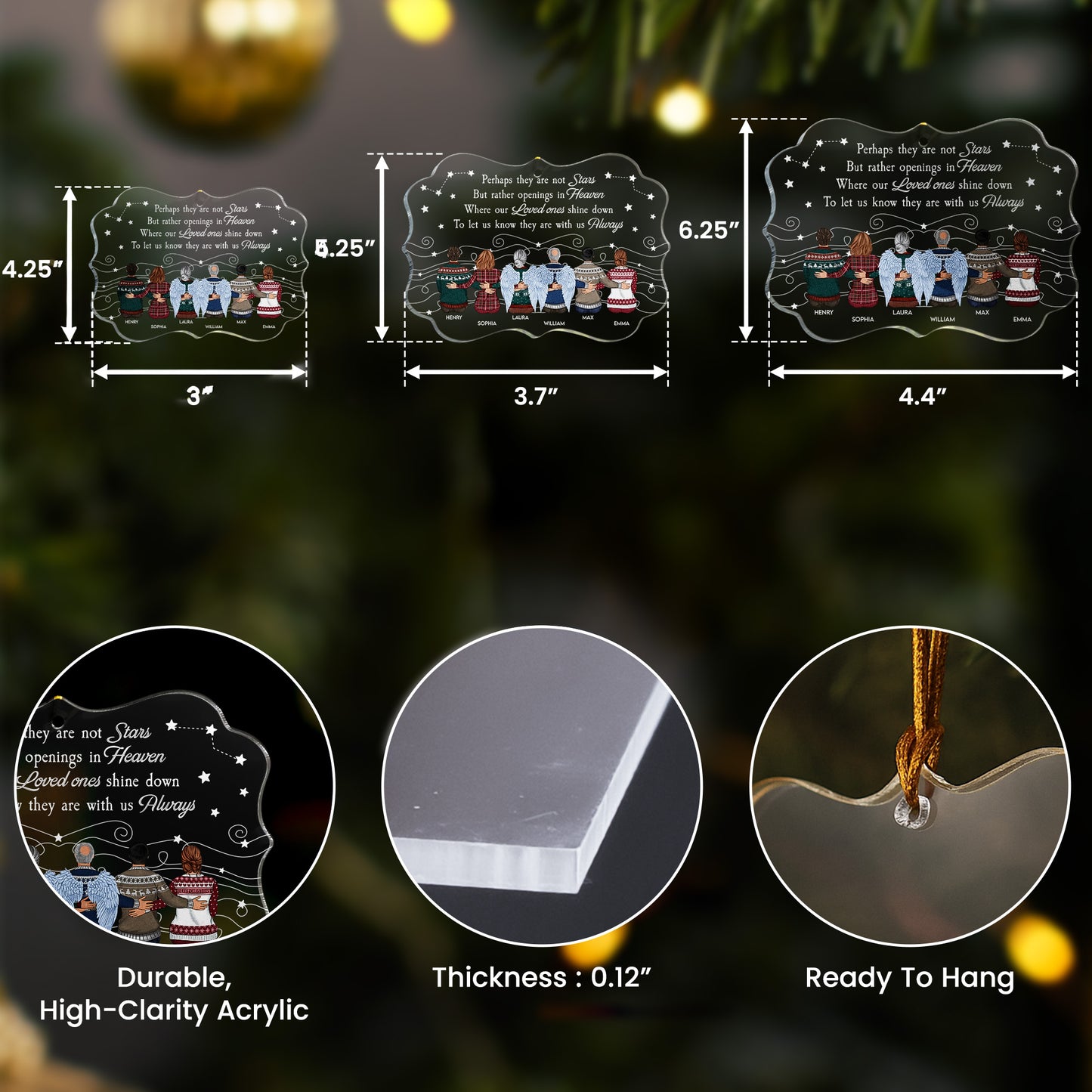 Our Loved Ones Shine Down To Let Us Know They Are With Us Always - Personalized Acrylic Ornament