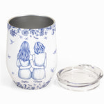 Our Memories Are Countless Our Friendship Is Endless Toile De Jouy - Personalized Wine Tumbler