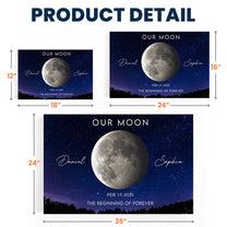 Our Moon Phase The Beginning Of Forever Anniversary Valentine's Day Gift - Personalized Poster