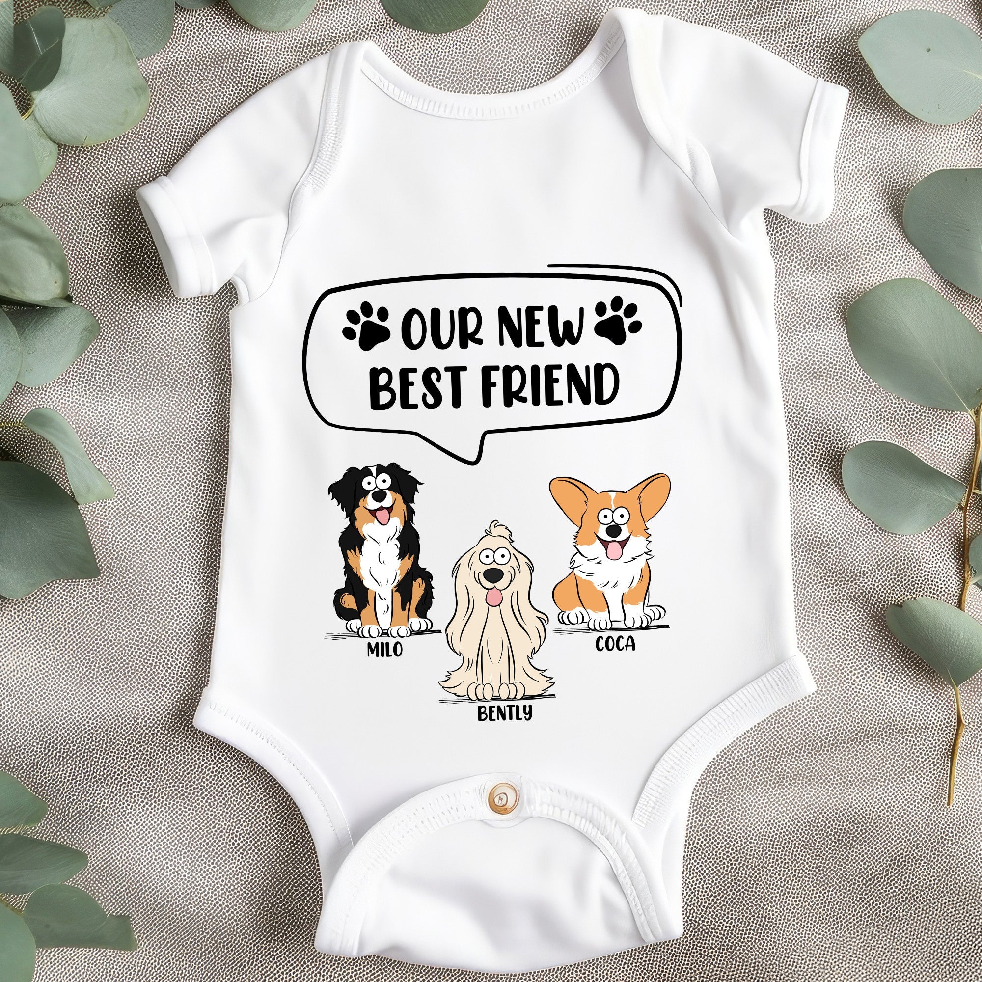 Our New Best Friend - Personalized Baby Onesie