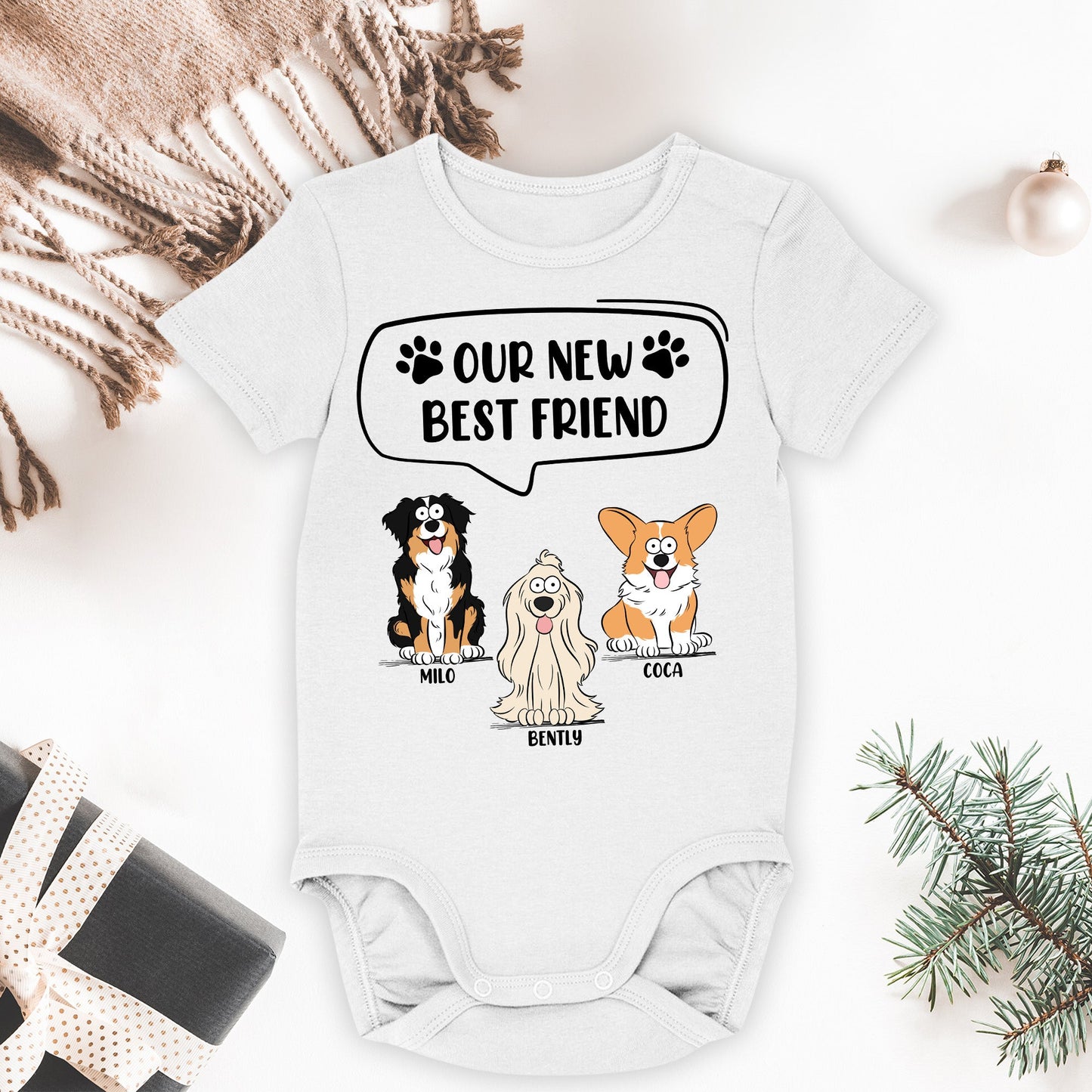 Our New Best Friend - Personalized Baby Onesie