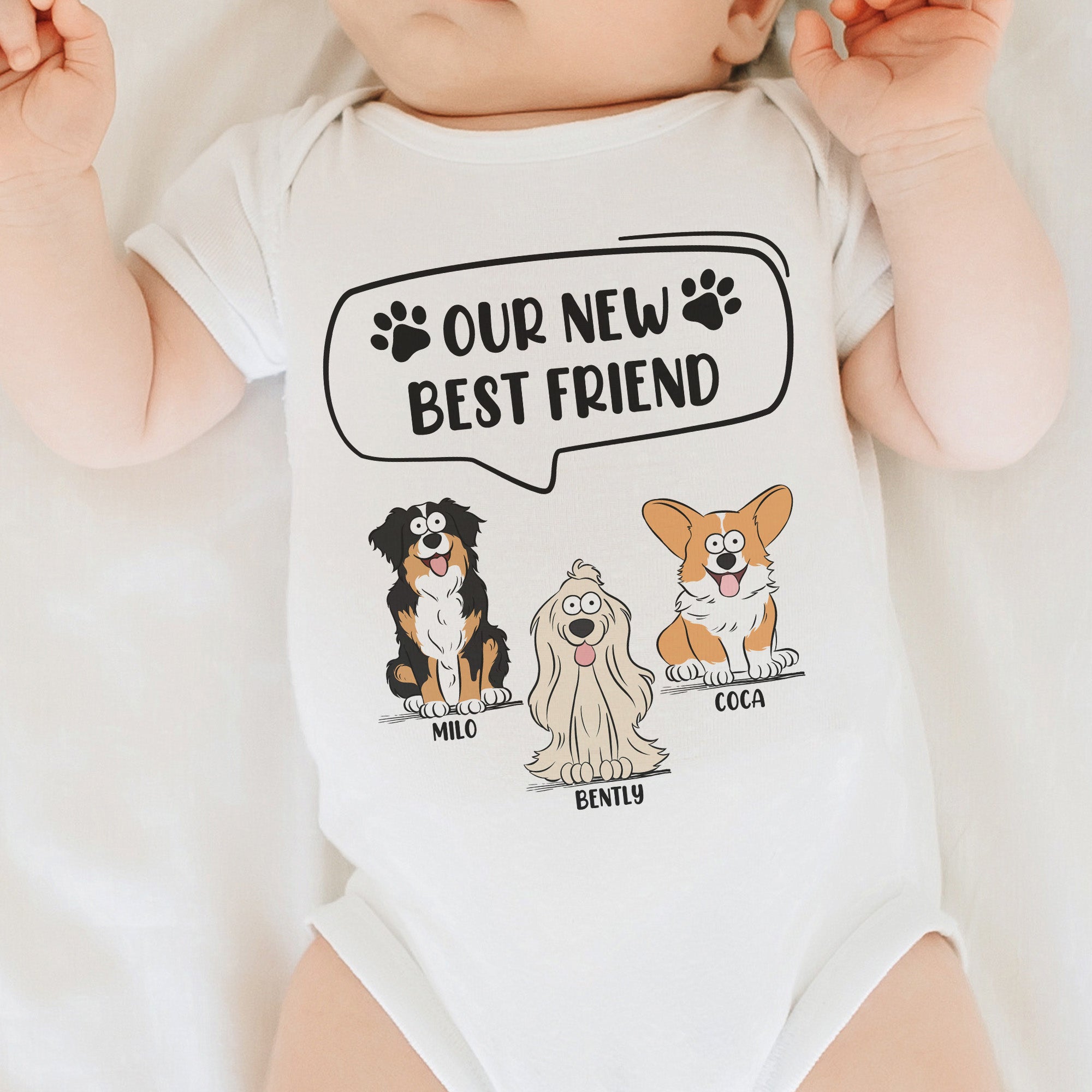 Our New Best Friend - Personalized Baby Onesie