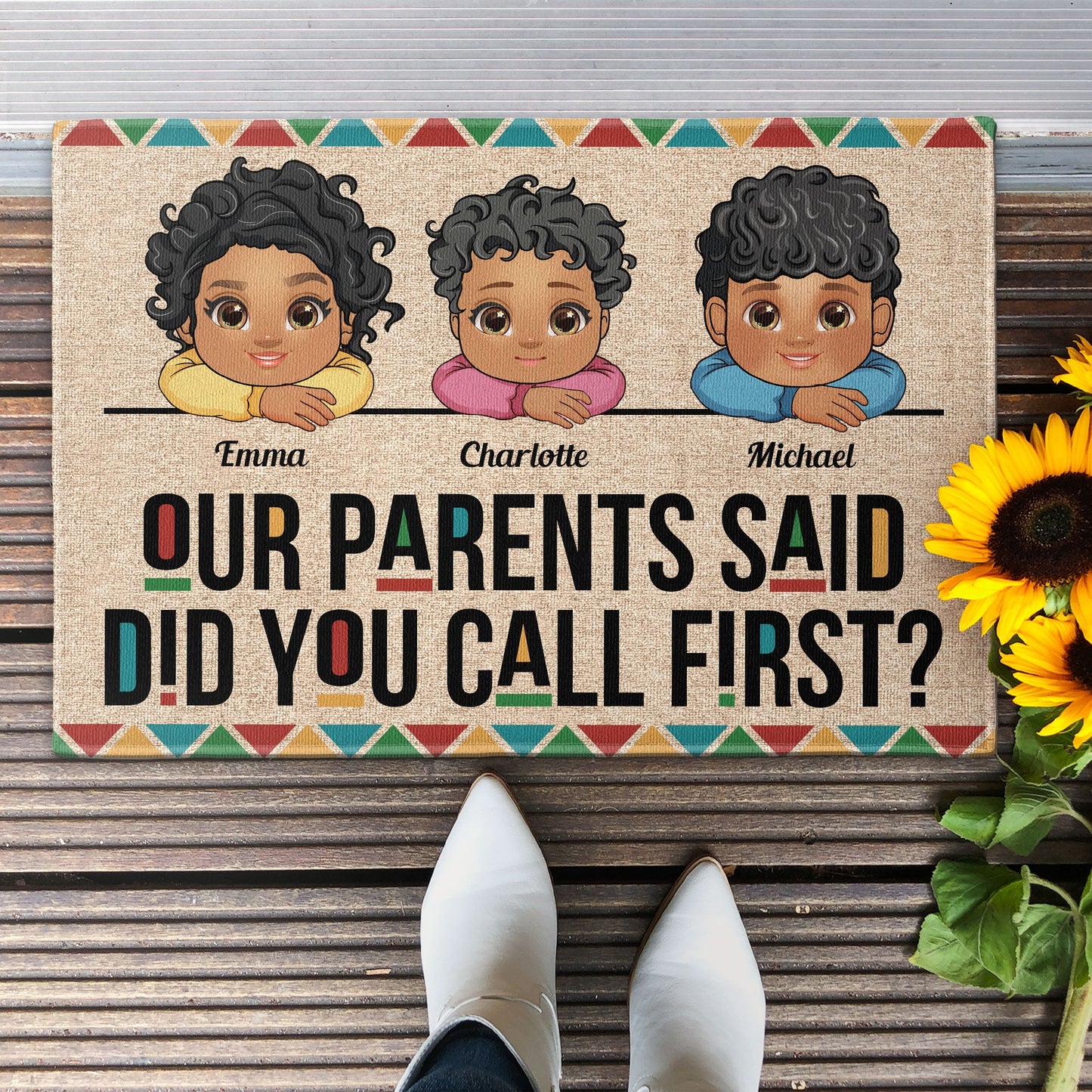 Our Parents Said Did You Call First? - Personalized Doormat