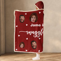 Our Snuggle Blanket - Personalized Photo Wearable Blanket Hoodie