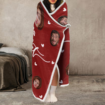 Our Snuggle Blanket - Personalized Photo Wearable Blanket Hoodie