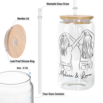 Our Laughs Are Limitless, Our Memories Are Countless - Personalized Clear Glass Cup