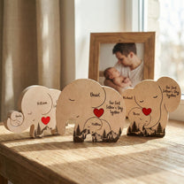 Our-1st-Father's-Day-Together-Elephant-Dad-&-Baby-Forest-Style-Personalized-Puzzle-0