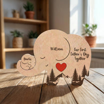 Our-1st-Father's-Day-Together-Elephant-Dad-&-Baby-Forest-Style-Personalized-Puzzle-3