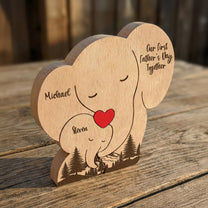 Our-1st-Father's-Day-Together-Elephant-Dad-&-Baby-Forest-Style-Personalized-Puzzle-5