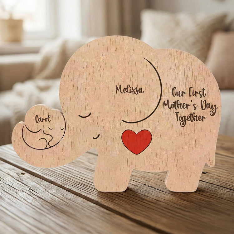 Our-1st-Mother's-Day-Together-Elephant-Mom-&-Baby-Personalized-Puzzle-1