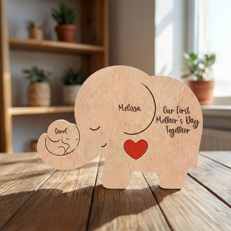 Our-1st-Mother's-Day-Together-Elephant-Mom-&-Baby-Personalized-Puzzle-3