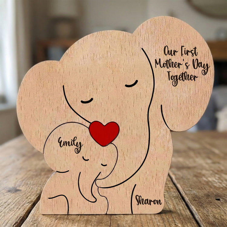 Our-1st-Mother's-Day-Together-Elephant-Mom-&-Baby-Personalized-Puzzle-4