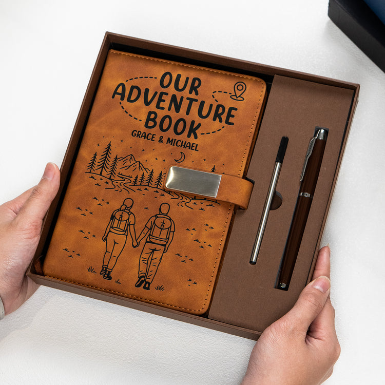 Our-Adventure-Book-For-Camping,-Hiking-Couples-Personalized-Notebook-Set-3