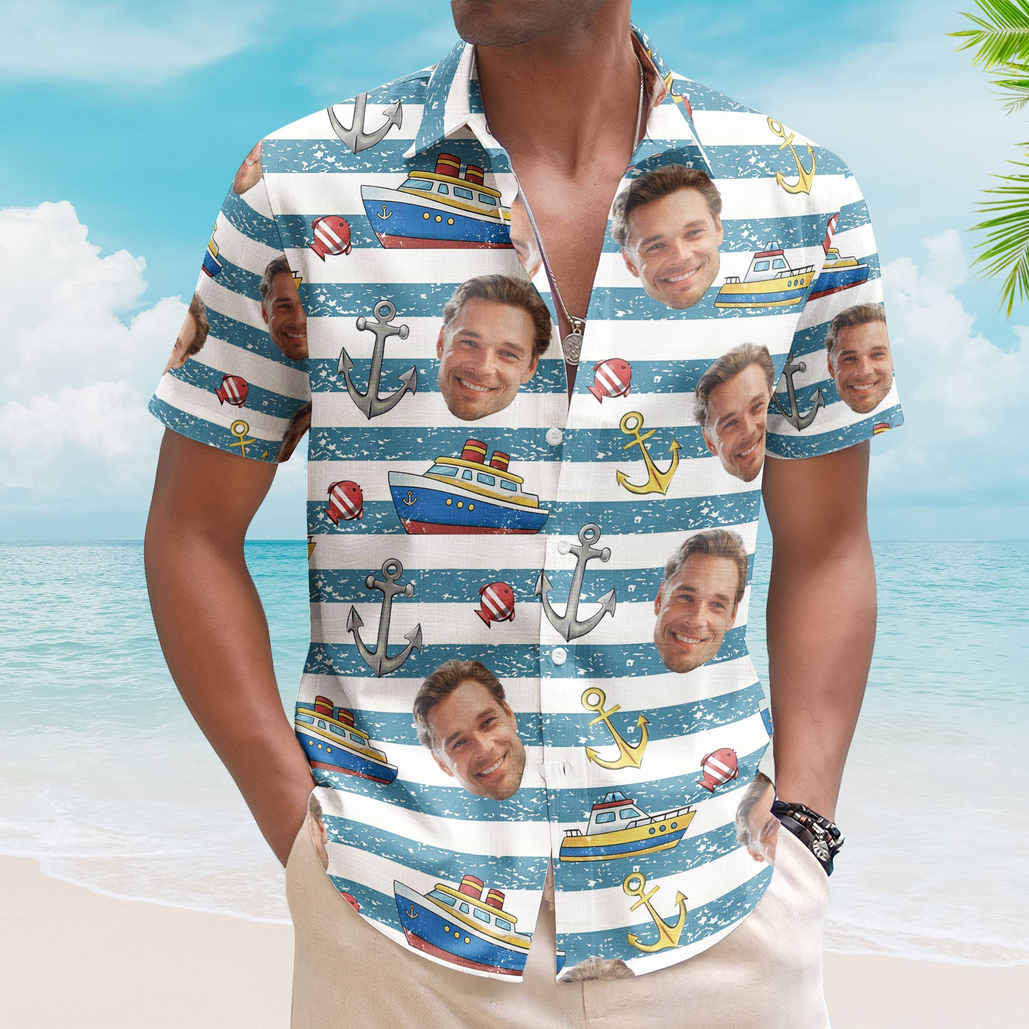 Our-Family-Cruising-Personalized-Photo-Hawaiian-Shirt-1