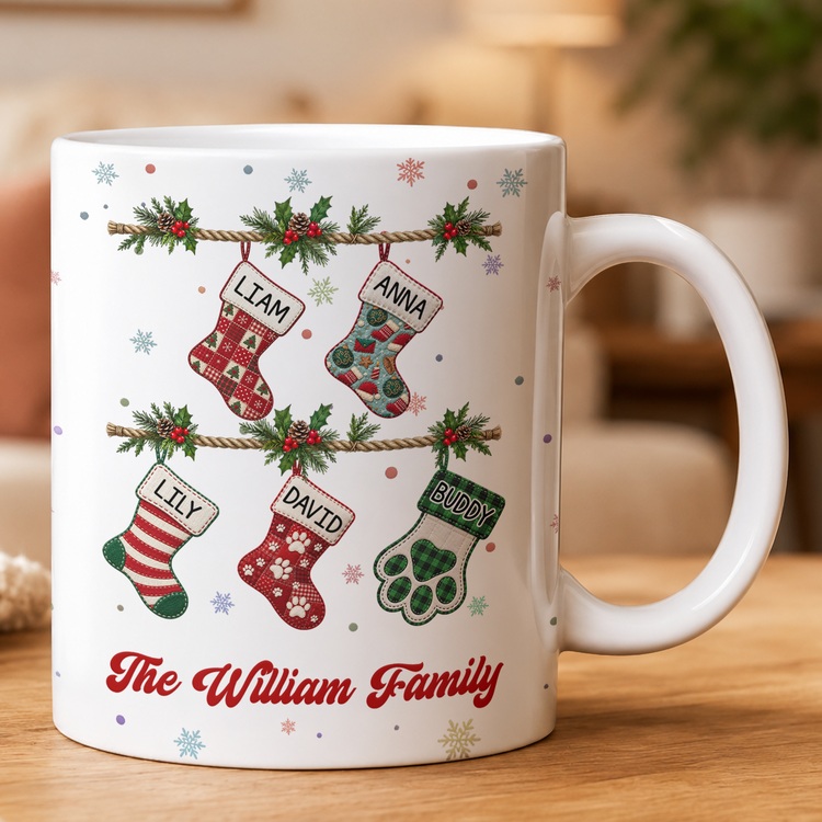 Our-Family-Patchwork-Print-Stocking-Personalized-Mug-2