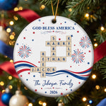 Our-Family-Scrabble-America-250Th-Gifts-For-Mom,-Dad,-Family--Personalized-Ornament1