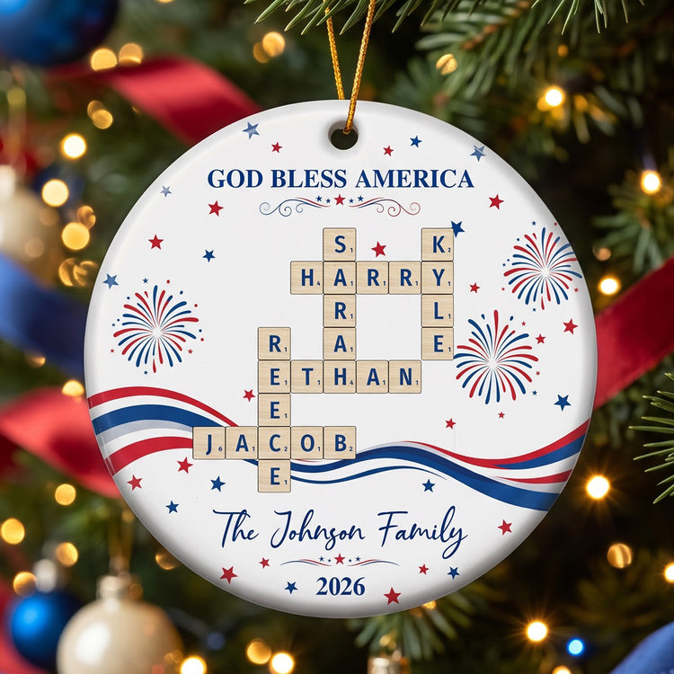 Our-Family-Scrabble-America-250Th-Gifts-For-Mom,-Dad,-Family--Personalized-Ornament1