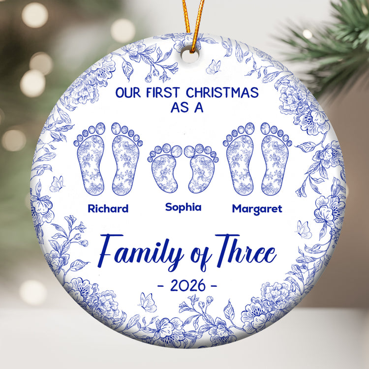 Our-First-Christmas-As-A-Family-Of-Three,-Four-Personalized-Ceramic-Ornament-(1.2)