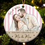 Our-First-Christmas-As-Mr-&-Mrs-Custom-Newlywed-Couple-Photo-Personalized-Ornament