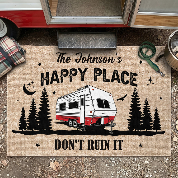 Our-Happy-Place,-Don'T-Ruin-It-Personalized-Doormat-1