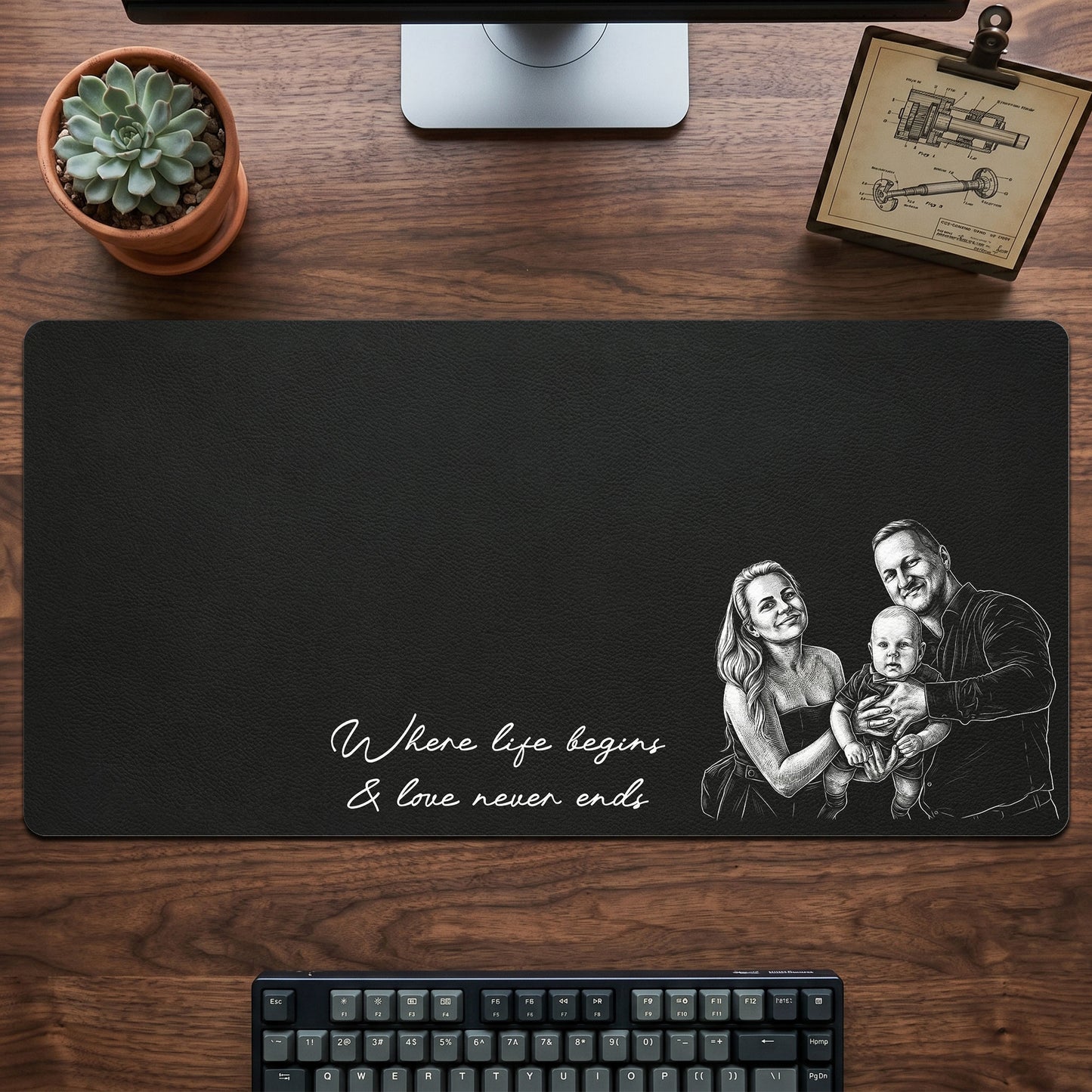 Our-Little-Family-Sketch-Line-Art-Personalized-Desk-Mat-4