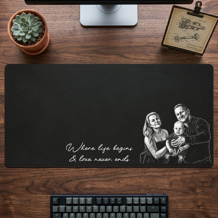 Our-Little-Family-Sketch-Line-Art-Personalized-Desk-Mat-4