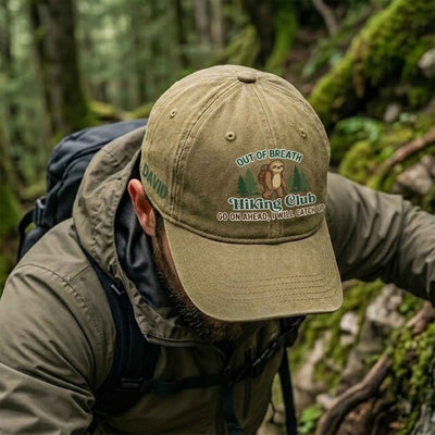 Out Of Breath Hiking Club - Personalized Cap