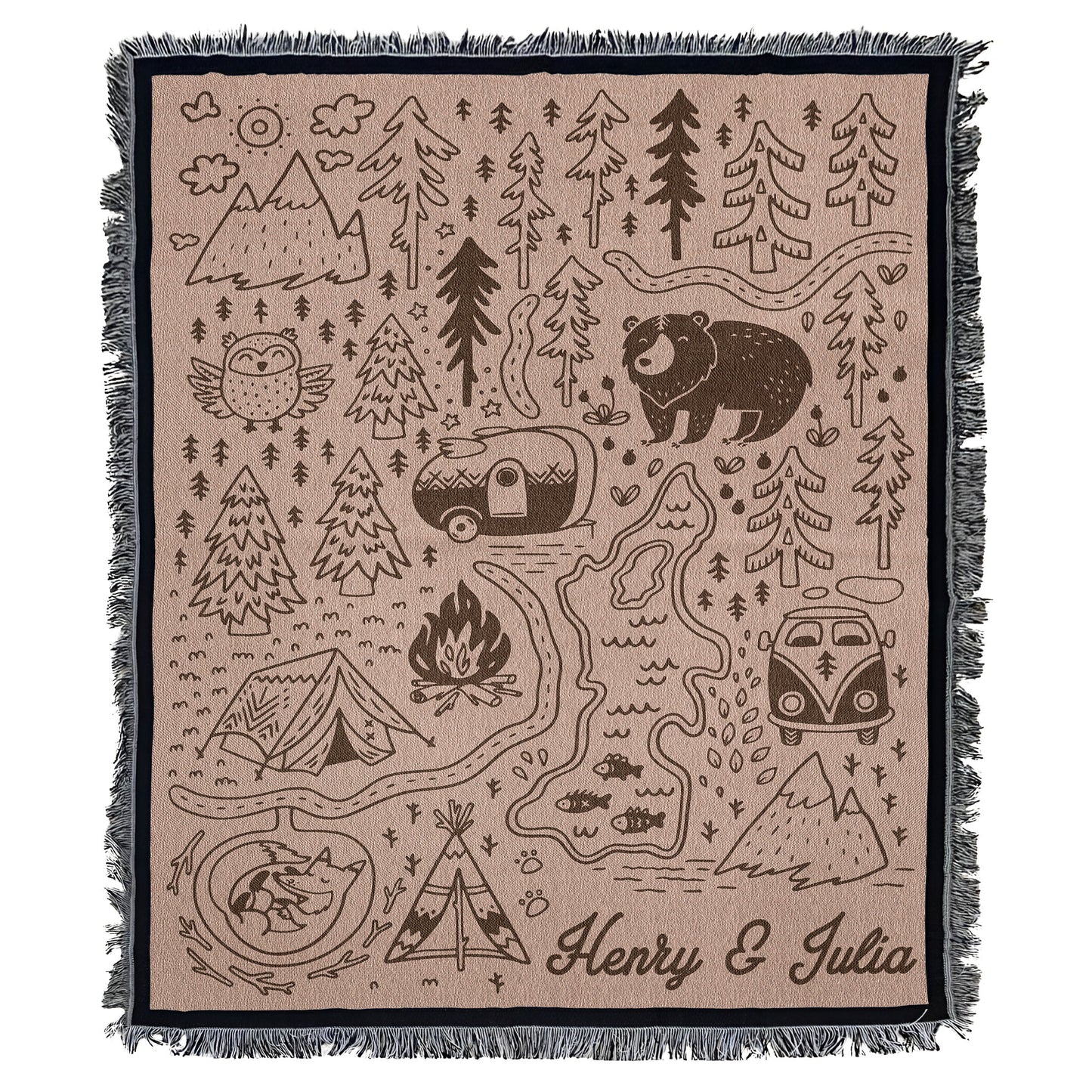 Outdoorsy-Couple-Gift-For-Nature-Lover,-Campers-Personalized-Blanket-3