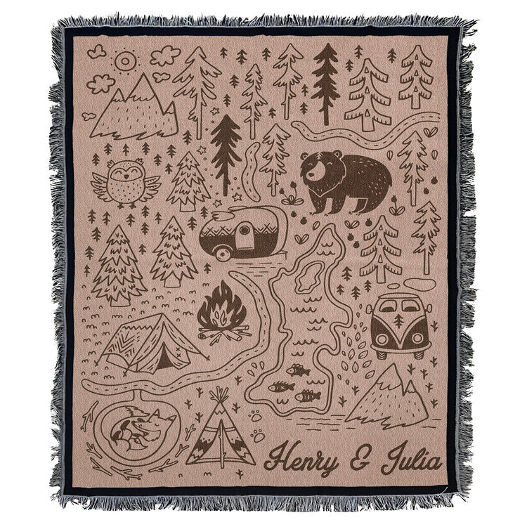 Outdoorsy-Couple-Gift-For-Nature-Lover,-Campers-Personalized-Blanket-3