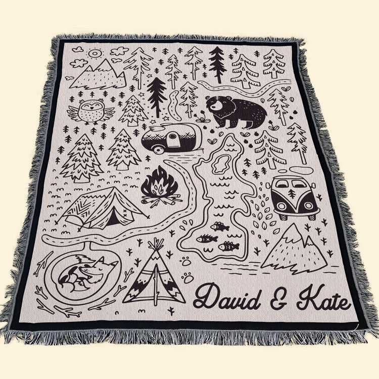 Outdoorsy-Couple-Gift-For-Nature-Lover,-Campers-Personalized-Blanket-5